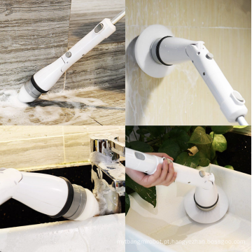 Nova escova giratória elétrica portátil sem fio de 120 graus Escova de limpeza de banheiro para ferramentas de lavagem